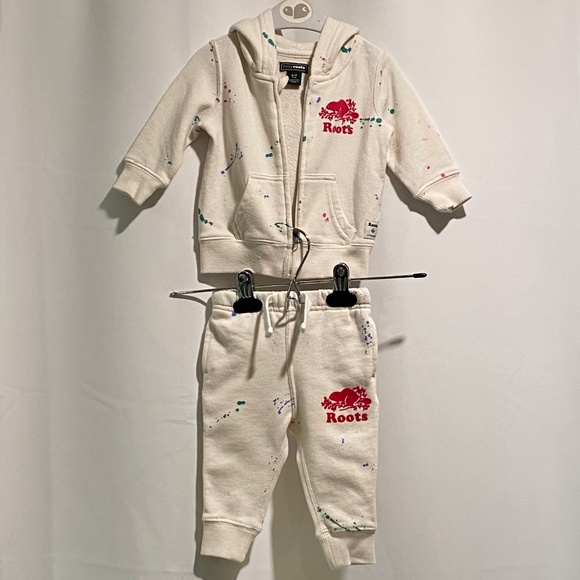 Roots 0-3m Paint Splatter Tracksuit - Picture 1 of 7